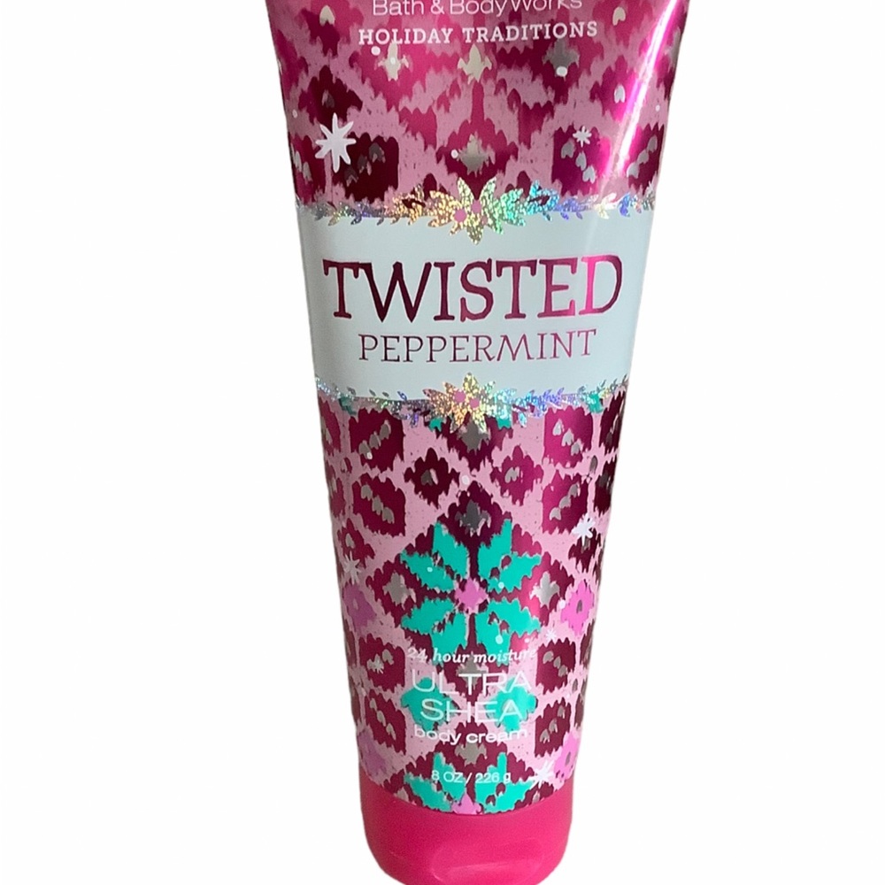 Bath and body works twisted peppermint 24 hr moisturizer ultra shea butter cream